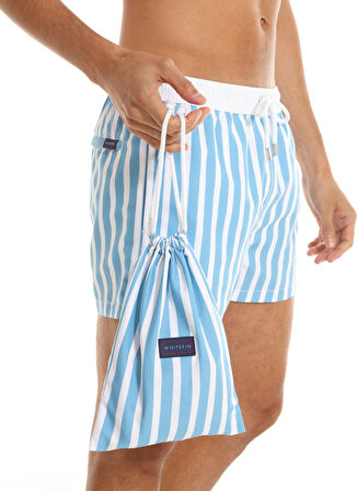 Whitefin Mavi Erkek Slim Fit Şort Mayo 1041