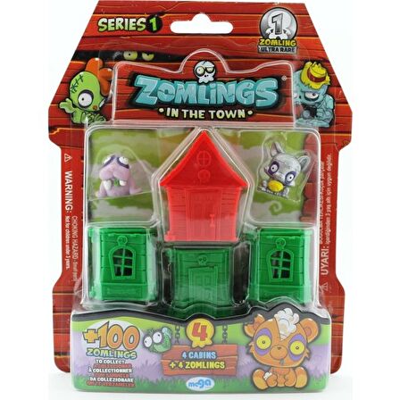 Zomlings 4'Lü Paket Seri 1 Kırmızı Evli  P00972