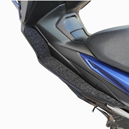 Motosiklet Aksesuar Koruyucu Paspas Falcon C Max 155 Uyumlu Siyah Kenar Overlok