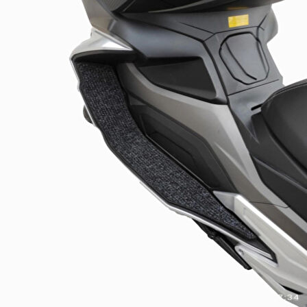 Motosiklet Aksesuar Koruyucu Paspas Falcon C Max 155 Uyumlu Siyah Kenar Overlok