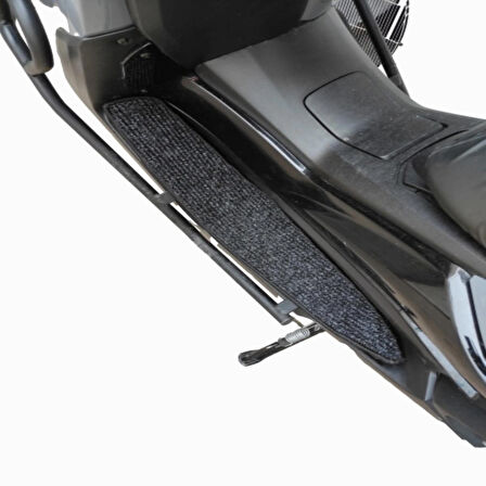 Motosiklet Aksesuar Koruyucu Paspas Falcon C Max 155 Uyumlu Siyah Kenar Overlok