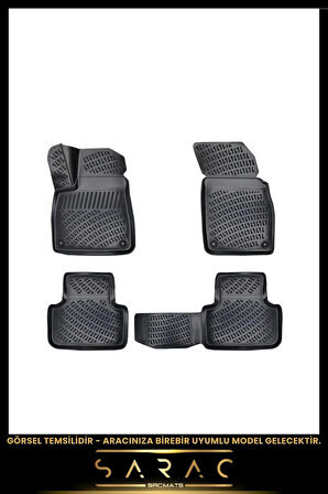 Togg T10x 2024 Model Araca Özel 3d Havuzlu Paspas