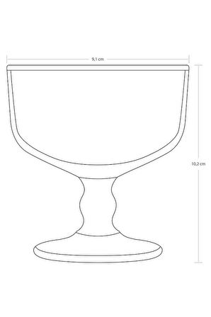 440211 Timeless Golden Touch 4 Lü Ayaklı Dondurmalık 4'lü