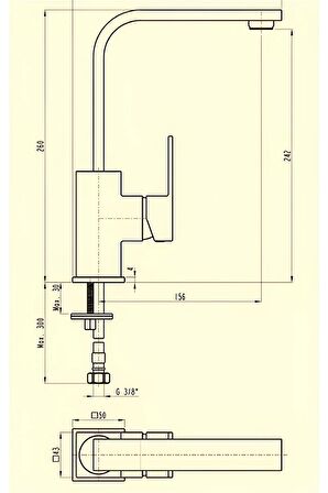 Loya Yüksek Lavabo Bataryası 4403