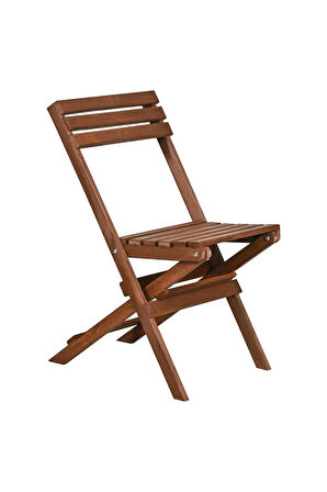 Reyo Ceviz Gürgen Katlanır 3'lü Bistro Set Balkon Bahçe Masa Sandalye Seti (MİNDERSİZ) 1.Kalite