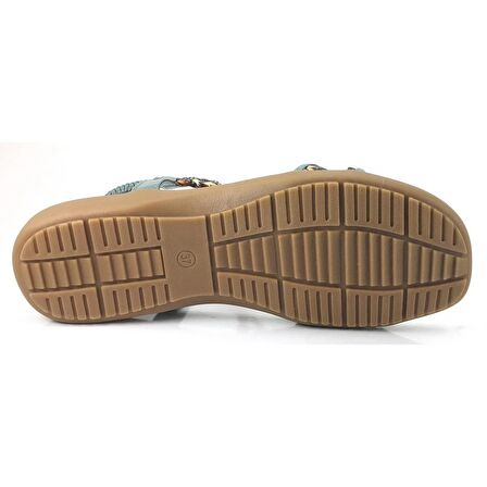 Guja 15038 24YS Kadın Günlük Sandalet - Yeşil