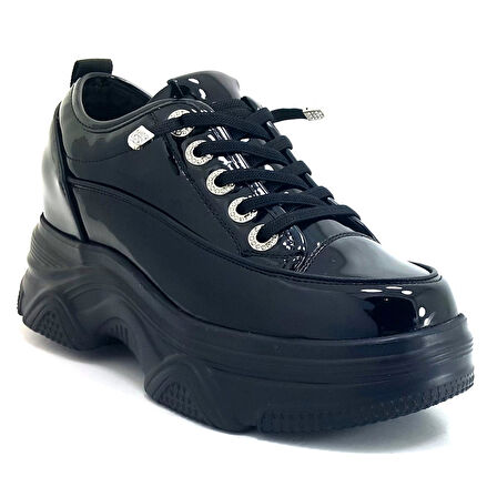 Guja 372 24KA Kadın Sneaker Günlük Ayakkabı - Siyah Rugan