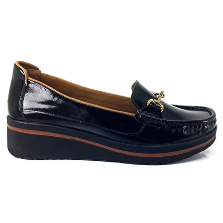 Beety 747 24KA Kadın Günlük Ayakkabı - Siyah Rugan