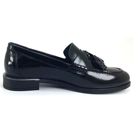 Venüs 2455202 24KA Kadın Günlük Ayakkabı - Siyah Rugan