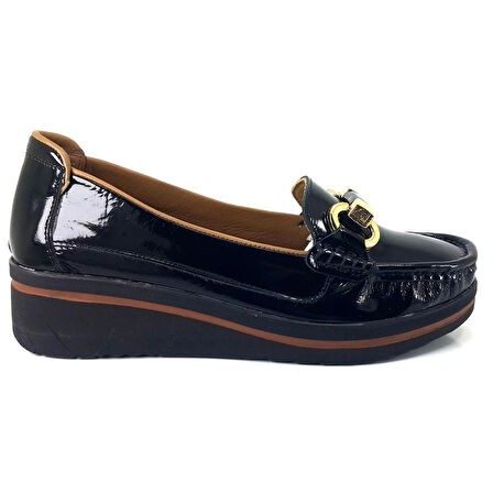 Betty 750 24KA Kadın Günlük Ayakkabı - Siyah Rugan