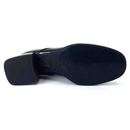 Mammamia 35 24KA Kadın Günlük Ayakkabı - Siyah Kırışık Rugan