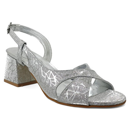 Betty 958 25YA Kadın Abiye Ayakkabı Gümüş