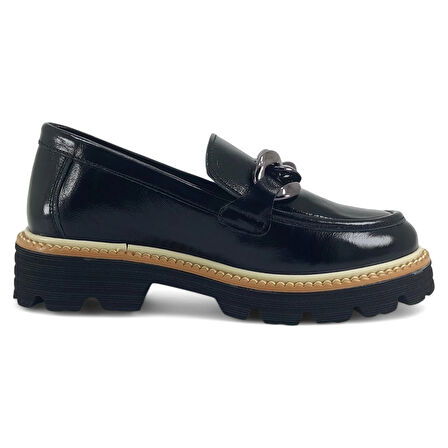 Mammamia 3690 25YA Kadın Günlük Ayakkabı Siyah Rugan