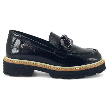 Mammamia 3690 25YA Kadın Günlük Ayakkabı Siyah Rugan