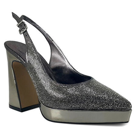 Beety 1280 25YA Kadın Abiye Ayakkabı Platin