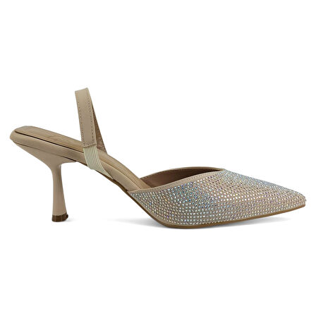 Beety 208 25YA Kadın Abiye Ayakkabı Bej