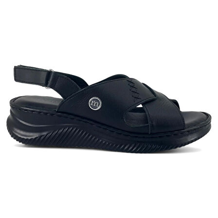 Mammamia 2855 25YS Kadın Günlük Sandalet Siyah