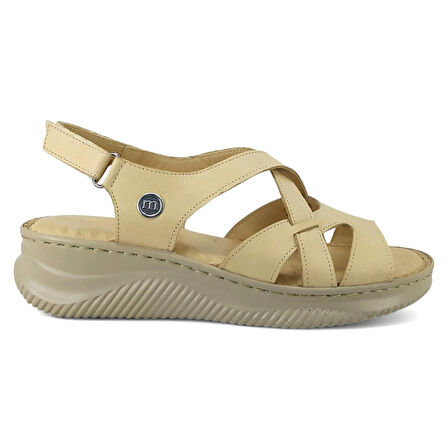 Mammamia 2370 25YS Kadın Günlük Sandalet Bej