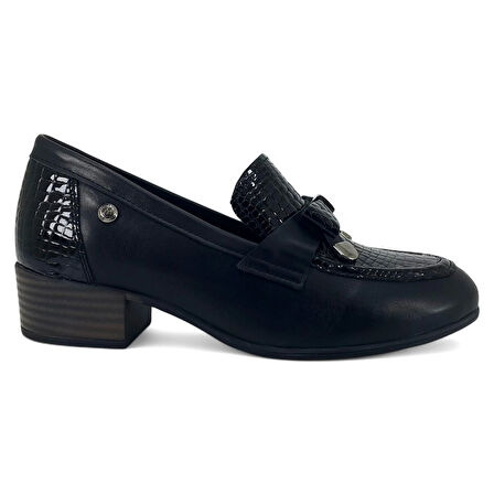 Mammamia 3365 25YA Kadın Günlük Ayakkabı Siyah Mısır Rugan