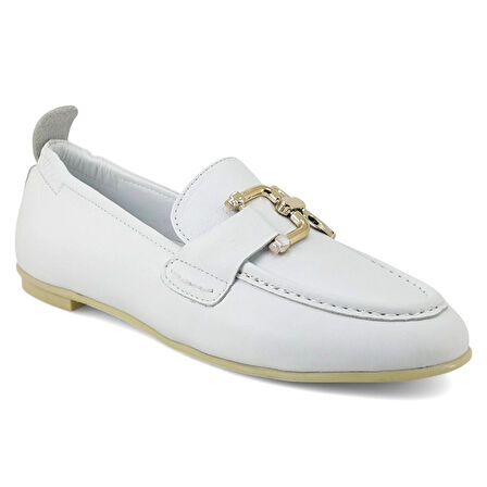 Mammamia 890 25YA Kadın Günlük Babet Beyaz