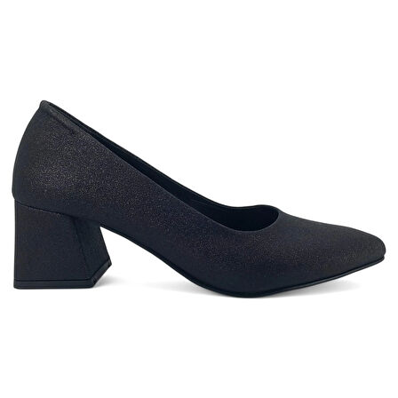 Beety 9602 25YA Kadın Abiye Ayakkabı Siyah Simli