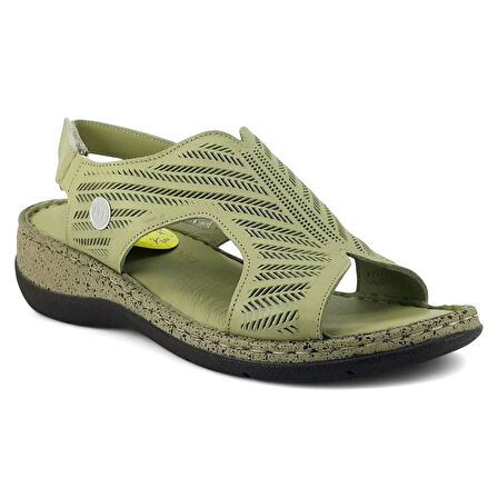 Mammamia 2880 25YS Kadın Günlük Sandalet Yeşil