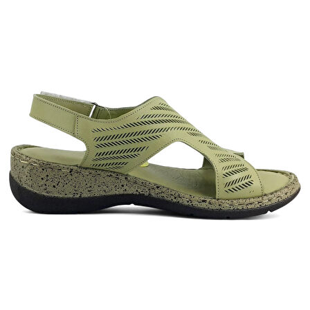 Mammamia 2880 25YS Kadın Günlük Sandalet Yeşil