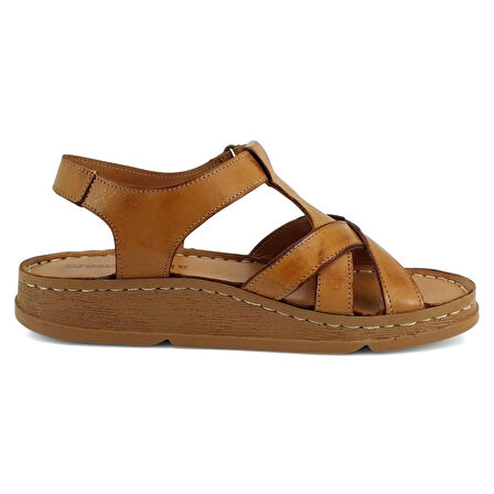 Mammamia 2440 25YS Kadın Günlük Sandalet Taba