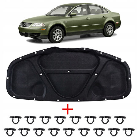 MOTOR KAPUT KEÇESİ KLİPSLİ 1.Kalite-PASSAT 2001-2005