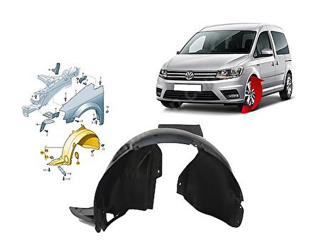 Caddy Sol Camurluk Davlumbazı 2015>>2K5805911J 