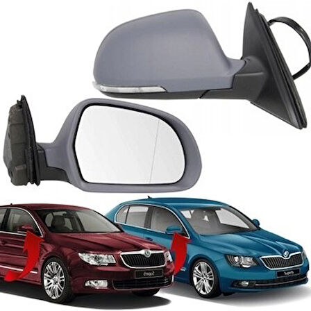 AYNA KOMPLE SAG CEVRE AYDINLAMALI  KATLANIR 13 PİN SUPERB 08-15