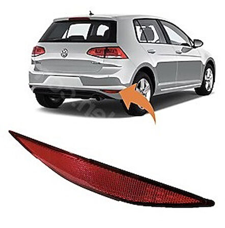 REFLEKTÖR ARKA TAMPON SAG GOLF7 2014-2017