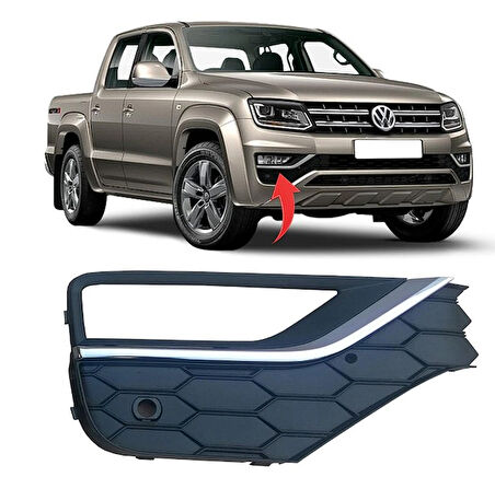 Amarok Sağ Sis Kapağı Sisli Kromlu 2018 Sonrası 2H6807490A Ryp Uyumlu