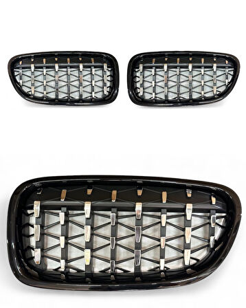 PANJUR SİYAH ÇERCEVE KENARLI KROM NOKTALI (SET & Z4 STYLE) BMW F10 10>13 