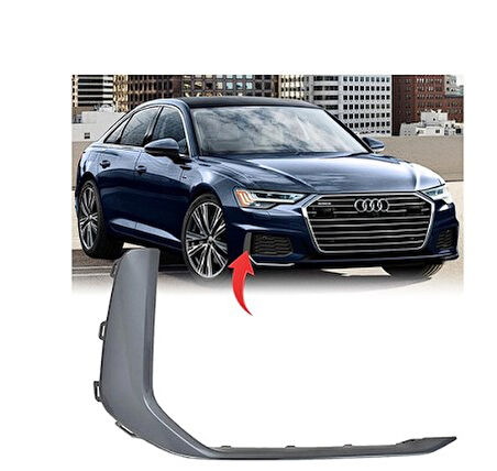 Audi A6 Süs Çıtası Sag Platin Gri Ön Tampon 2019-2022