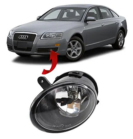 SİS FARI SOL YUVARLAK AUDİ A6 2005-2008