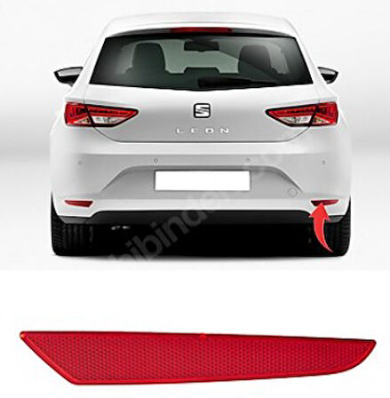 Leon Reflektor Arka Tampon Sag  13-17 5F0945106F 