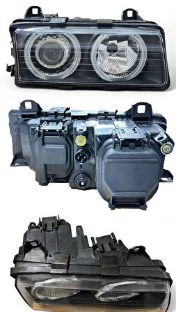 KOMPLE FAR SAG (KRISTAL SIYAH MERCEKLI) BMW E36  91>98