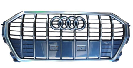 Audi Q3 Ön Panjur Koyu Krom Çerçeve Parlak Siyah Krom 2019-2024