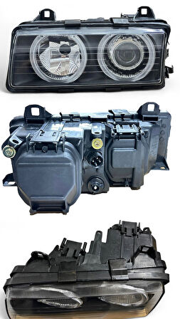 KOMPLE FAR SOL (KRISTAL SIYAH MERCEKLI) BMW E36  91>98