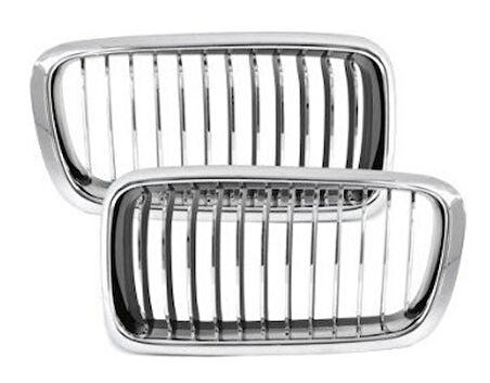 Bmw E38 Ön Panjur Böbrek Set Komple Krom 99>01 Uyumlu