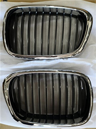 Bmw E39 Ön Panjur Böbrek Krom Siyah Set 2000-2003 Uyumlu