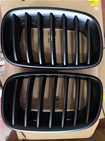 Bmw Ön Panjur Böbrek Mat Siyah Set -x5 E70 Lci X6 E71 2007-2012 Uyumlu