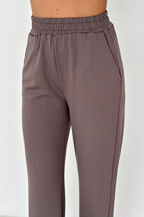 Beli Bağcıklı Yanı Yırtmaçlı Modal Takım