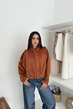 Oversize Astarlı Bomber Süet Ceket