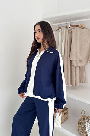 Garnili Yarım Fermuarlı Modal Takım