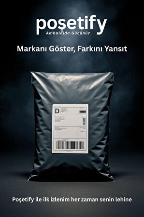 Gri Cepsiz Kargo Poşeti 17x23+4 cm | Yapışkan Bantlı Kargo Zarfı | 25’li E-Ticaret Poşeti