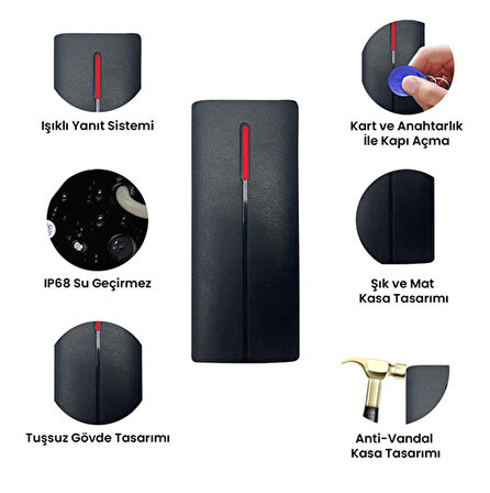 Sarkey SR-207 EM-W Proximity Kart Okuyucu (125 Khz) 3 Adet