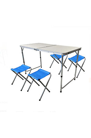 Tabureli Katlanır Kamp Masası
