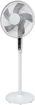 GoodHome 40 cm Ayaklı Vantilatör, 3 Hız Kademeli, 7 Saat Zamanlayıcılı, Uzaktan Kumandalı, Beyaz